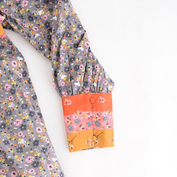 CeliaB BuckEye Tree Puff Sleeve Multicolor Floral Mini Dress S - Picture 9 of 16